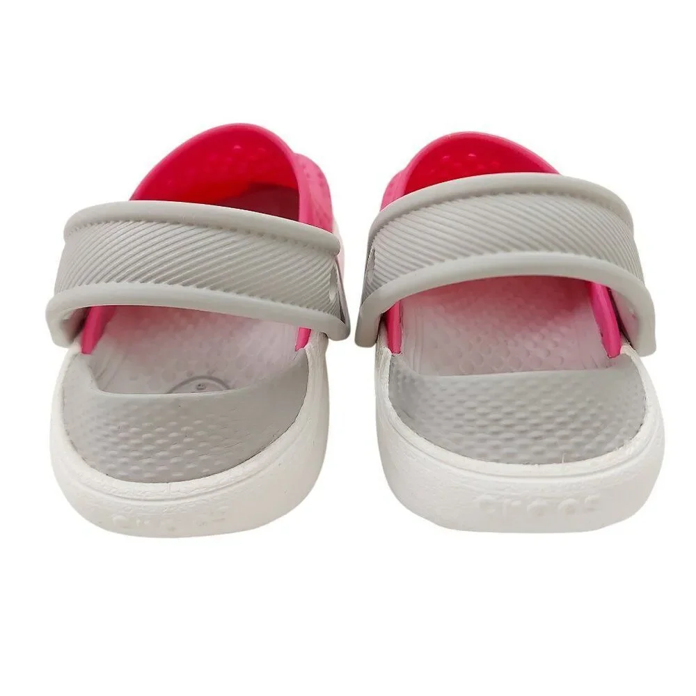 Crocs Literide Clogs Sandals Little Kids 6 Pink White